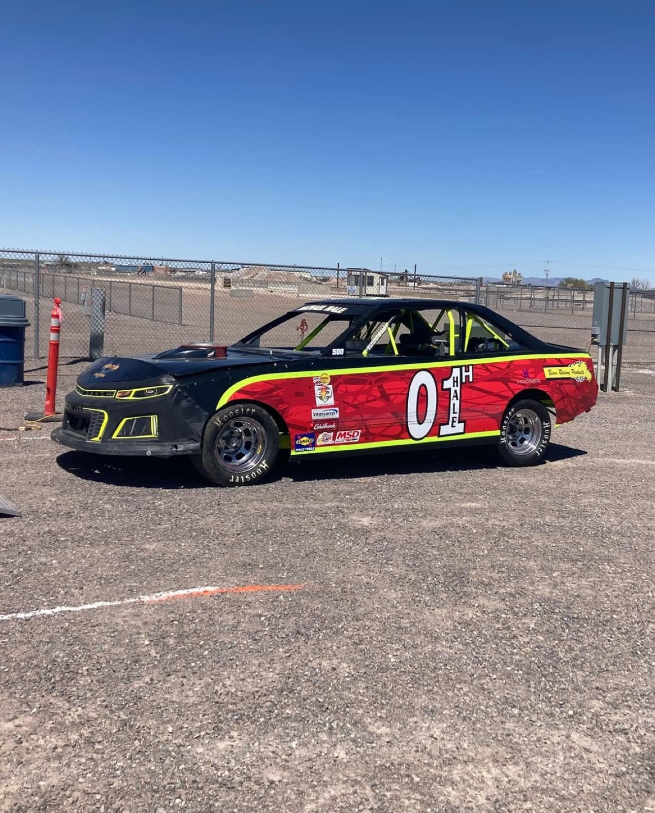 Custom wrapped dirt track race car