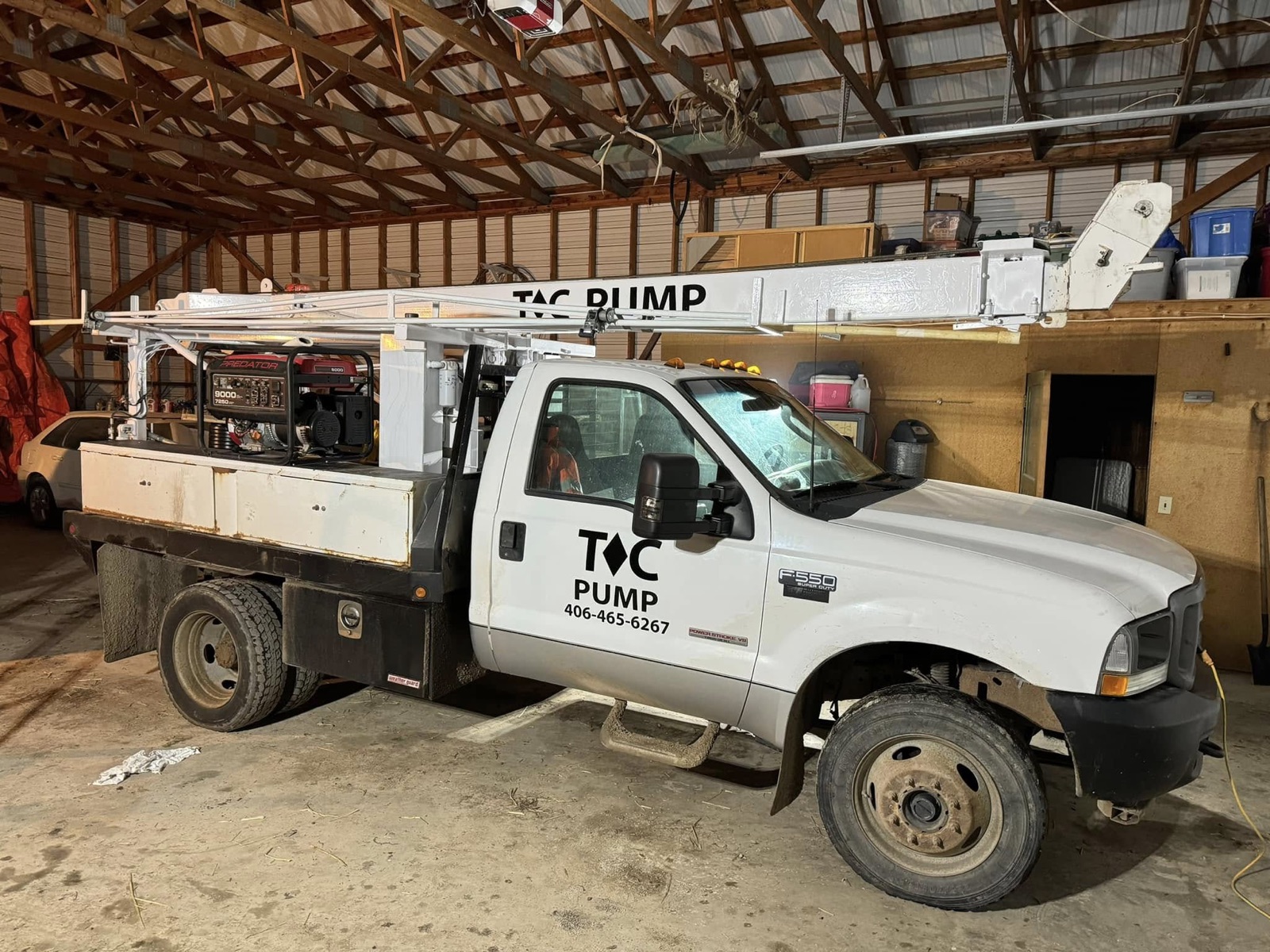 Fleet truck lettering for TC Pump service truck
